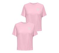 JDY 2erSET Design TShirt con ricamo in spugna sul petto, Manica corta