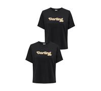 JDY 2erSET Design TShirt con ricamo in spugna sul petto, Manica corta