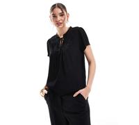 JdY Jdylima Life S/S Top Wvn Noos Camicia da Donna, Nero, 42