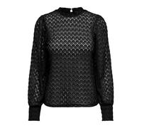 JDY Camicetta da Donna a Maniche Lunghe Avery L/S in Pizzo Jrs Noos, Nero, S