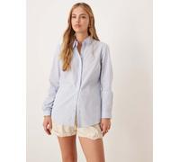 JDY - Camicia a maniche lunghe azzurra a righe-Blu 40