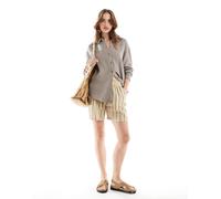 JDY - Camicia ampia in mussola color marrone chiaro in coordinato S