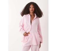 JDY - Camicia ampia in mussola rosa chiaro in coordinato M