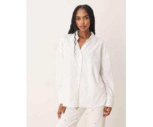 JDY - Camicia boyfriend bianca oversize-Bianco XL