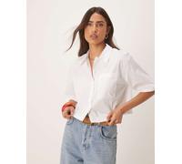 JDY - Camicia corta bianca-Bianco XL