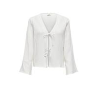 JDY - Camicia allacciata sul davanti in mussola bianca in coordinato-Bianco M