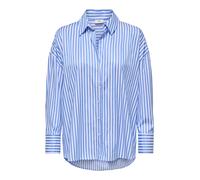 JDY - Camicia ampia blu a righe-Bianco XL