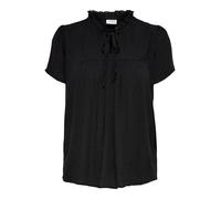 JdY Lima Life S/S Top Wvn Noos Camicia da Donna, Nero, 48