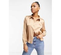 JDY - Camicia in raso champagne-Brown 42