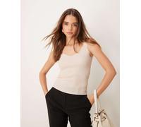 JDY - Canotta in maglia color oro glitterato XS