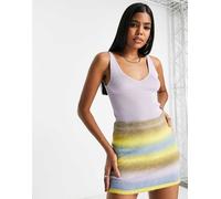 JDY - Canotta in maglia lilla con scollo a V-Viola XS