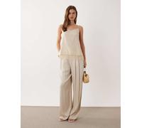 JDY - Canottiera color crema con dettagli in pizzo-Bianco 2XL