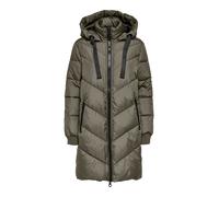 JDY Giacca da donna JDYSKYLAR con cappuccio imbottito OTW NOOS, cappotto trapuntato, vetiver/dettaglio: nero, M, Vetiver/Dettagli: nero, M