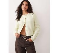 JDY - Cardigan girocollo color giallo chiaro in misto lana 2XL