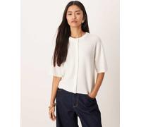 JDY - Cardigan in maglia bianca a maniche corte-Bianco XL