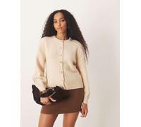 JDY - Cardigan in maglia color crema con bottoni-Bianco S