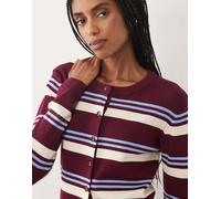 JDY cardigan lavorato a maglia a righe bordeaux-Rosso 2XL