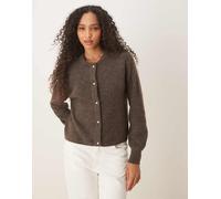 JDY - Cardigan marrone scuro leggero a coste S