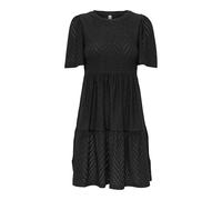 JDY - Vestito midi nero in pizzo a balze L
