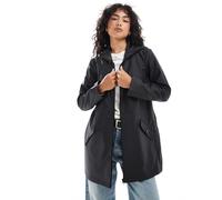 JDY - Giacca antipioggia nera con cappuccio-Nero XS