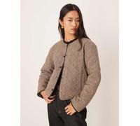 JDY - Giacca imbottita marrone pied de poule XL