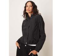 JDY - Giacca nera con cappuccio-Nero XL