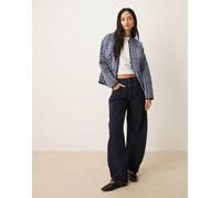 JDY - Giacca trapuntata con stampa patchwork azzurra-Blu L