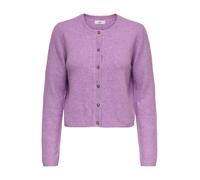 JDY - Cardigan girocollo in misto lana viola S