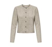 JDY - Cardigan girocollo beige in misto lana-Neutro L