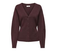 JDY - Cardigan aderente in maglia marrone cioccolato L