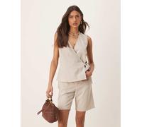 JDY - Gilet avvolgente beige-Neutro 2XL