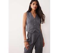 JDY - Gilet elegante grigio gessato XS
