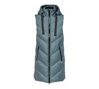 JDY Gilet Invernale Lungo Imbottito Senza Maniche con Cappuccio e Zip, Skylar, Colore:Blu, Taglia:L