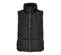 JDY Jdynewerica Short Waistcoat Otw Noos, Gilet Donna, Nero (Black/Detail:SILVER ZIPPER), M