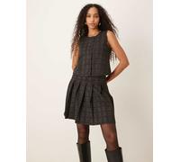 JDY - Gilet sartoriale grigio scuro a quadri in coordinato XS