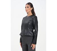 JDY Giubbotti Donna Nero Giubbotto in pelle Giubbotto in ecopelle nero da donna