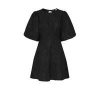 JDY JDY Textured Puff Sleeve Mini Dress With Tie-Back Detail Nero