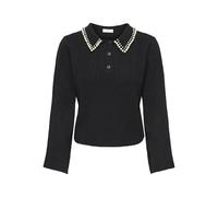 JdY Jdyapril Life L/S Pearl Collar Pull Knt, Nero, M