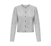 JDY - Cardigan girocollo grigio in misto lana M