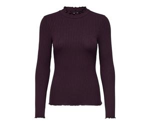 JdY Jdyfransiska Fransiska Life L/S Hi-NCK Top Jr Noos, Winetasting, XL Donna