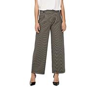 JdY JDYGEGGO MIA Long Pant Jrs Noos Pantaloni, Cobblestone/Checks:Mini Check, (M) W x 34L Donna