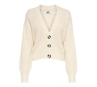 JDY Jdyjusty L/S Cardigan Corto Knt Noos, Maglione Cardigan Donna, Eggnog, XS