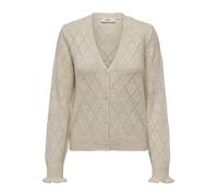 JdY JDYLETTY L/S V-Neck STRUC Cardi Knt Noos, Bianco e Grigio, L