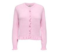 JdY Letty L/S On Frill Cardigan Knt Noos, Pink Lady, XS