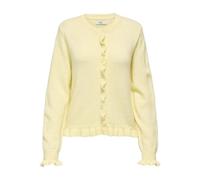 JdY Jdyletty Letty L/S On Frill Cardigan Knt Noos, Giallo Pastello, L Donna