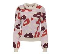 JdY Jdylorraine Pullover Lorraine Animal L/S-Maglione Knt Noos, Cemento, XS Donna