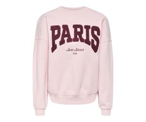 JDY JDYMESA Life L/S O-NK EMB Sweat Jrs, Rosa Gesso, L