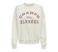 JdY Jdymesa Mesa L/S O-Neck EMB Sweat Jrs Noos, Farina d'avena, XL Donna