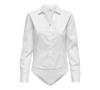 JdY Jdymio L/S Bodystocking Wvn Noos, Bianco, M Donna