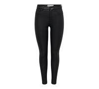 JDY - Jeans spalmati neri a vita alta skinny-Nero XL L34